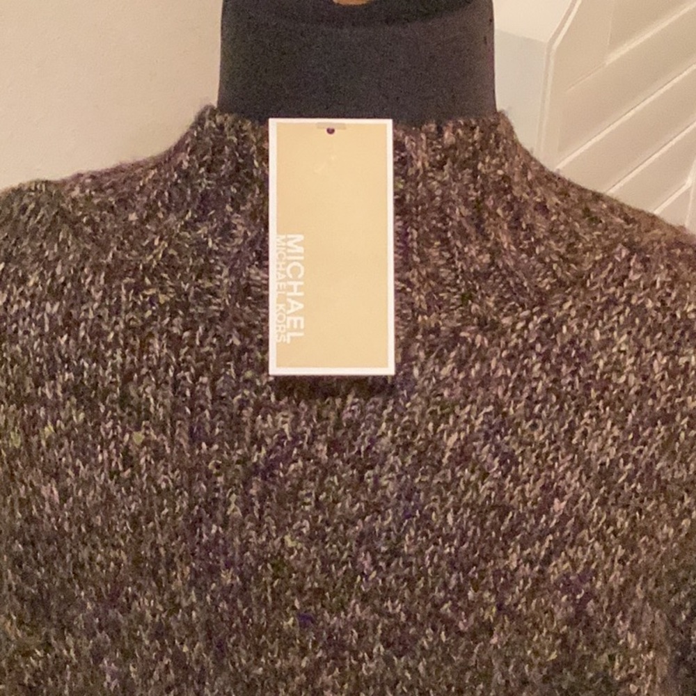 Michael Kors brown chunky open front cardigan - Picture 3 of 5